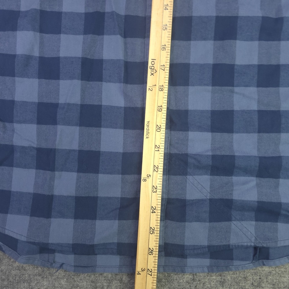 Orvis Shirt Womens Large Flannel Blue Plaid Button Up Stretch Long Sleeve - Picture 5 of 8